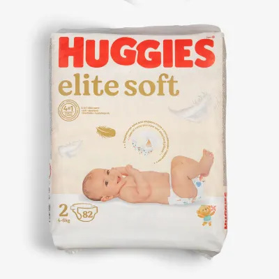 Подгузники Huggies Elite Soft 2 (4-6 кг) 82 шт