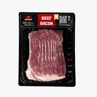 Бекон KazBeef из мраморной говядины, охлажденный, кг
