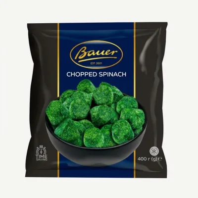 Шпинат измельченный замороженный Bauer, 400 г
