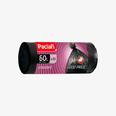 Мешки Paclan Standart для мусора 60 л 20 шт