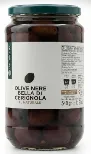 Крупные черные оливки Italcarciofi "Olive Nere Bella di Cerignola al Naturale", вес 540 г