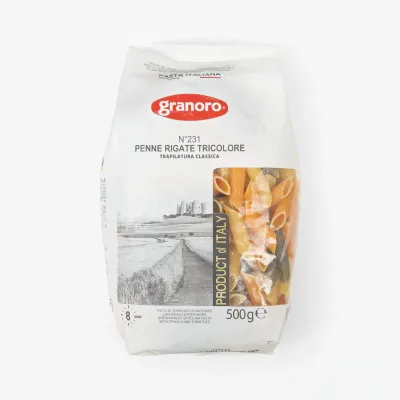 Макароны Granoro penne rigate tricolore №231 500 г