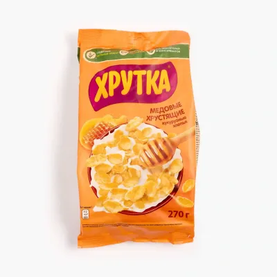 Хлопья Хрутка медовые хрустящие обогащённые кальцием, 270 г