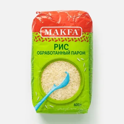 Рис Makfa Длиннозерный обработан паром, 800 г