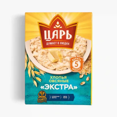 Хлопья Царь овсяные экстра 400 г 4,8 (5 оценок)