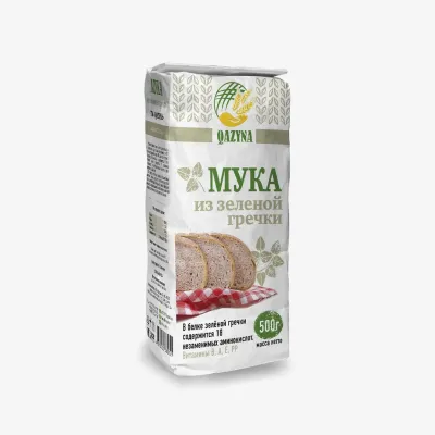 Мука Qazyna из зеленой гречки 500 г