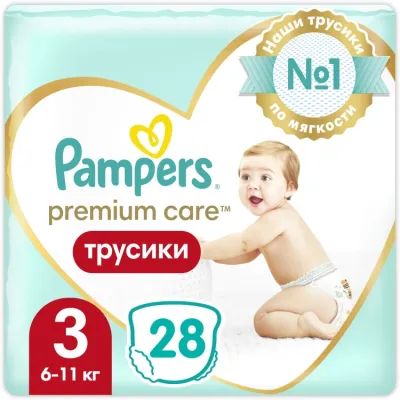 Pampers Premium Care Подгузники Размер 3 (6-11 кг) 80шт