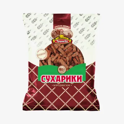 Сухарики Трапеза Бородинские бульонные, 350 г