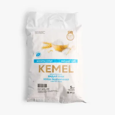 Мука Kemel Dan пшеничная хлебопекарная высший сорт, 5 кг