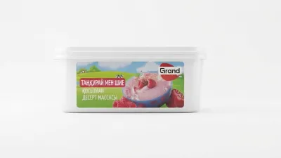 Десертная масса «Grand» с малиной и вишней 350г