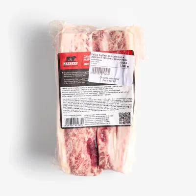 Ребра KazBeef для гриля из мраморной говядины замороженные, кг