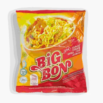 Лапша Big Bon с курицей и соусом сальса 75 г