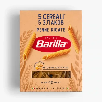 Паста Barilla 5 злаков Penne rigate 450 г