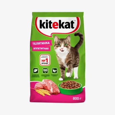 Сухой корм Kitekat телятника аппетитная для кошек, 800 г