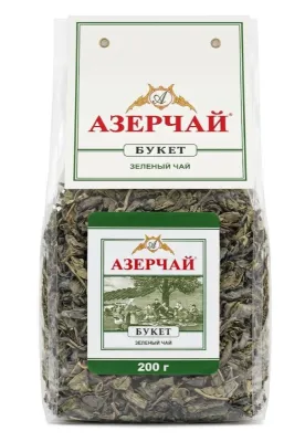 Чай зеленый Азерчай «Букет», крупнолистовой, 200 г