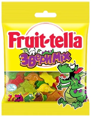 Мармелад Fruit-tella Звери Міх с фруктовым соком жевательный 70 г
