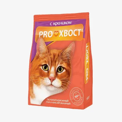 Корм ProХвост сухой для кошек с кроликом, 350 г