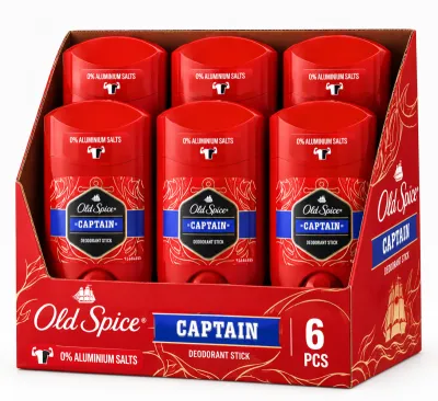 Old Spice Captain — мужской дезодорант-стик, набор 6 шт.