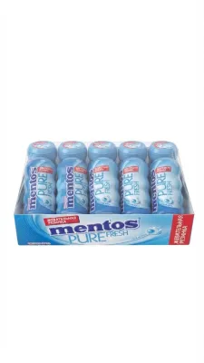 Жевательная резинка Mentos Pure Fresh Свежая мята, блок 10 штук, 300 г