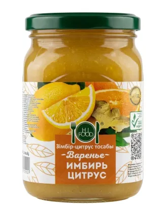 Варенье «Имбирь Цитрус», MAR FOOD (H.L. FOOD), стеклянная банка 900 г 