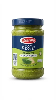 Итальянский зеленый соус песто Barilla Pesto Genovese Senza Aglio с базиликом (без чеснока)