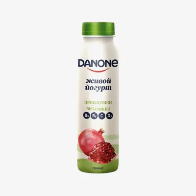 Йогурт Danone питьевой со вкусом граната, 270 мл