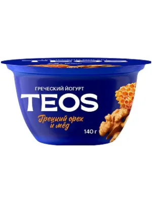Греческий Йогурт "TEOS" грецкий орех и мёд, 2%, 140гр