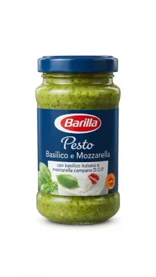 Итальянский зеленый соус песто Barilla Pesto Basilico e Mozzarella с базиликом и моцареллой