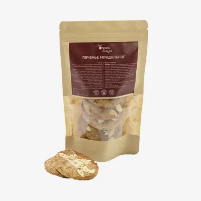 Печенье Organic delight миндальное, 140 г