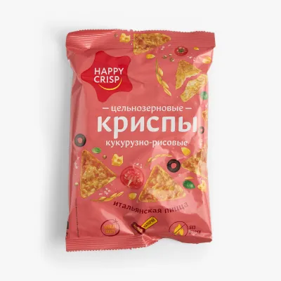 Криспы Happy Crisp цельнозерновые Итальянская пицца 50 г
