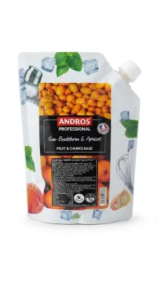 Фруктовая основа с облепихой и абрикосом «Andros Professional Sea-Buckthorn & Apricot Fruit & Chunks Base» (масса нетто: 15 г)