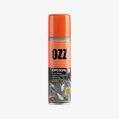Аэрозоль Ozz Ultra 18 от комаров мокриц мокрецов 150 мл