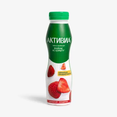 Биойогурт Активиа питьевой клубника-земляника 260 г