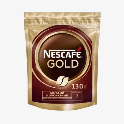 Кофе Nescafe Gold натуральный растворимый сублимированный, 130 г