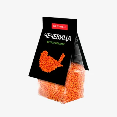 Чечевица Bravolli футбол красная 350 г