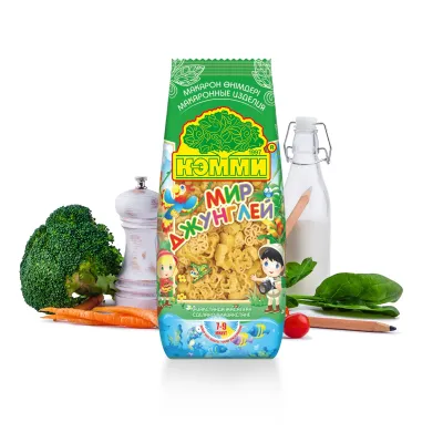 Макароны "Кэмми мир джунглей" детские, 250гр