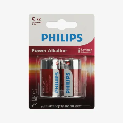 Батарейки Philips LR14P2B/51 "С" алкалиновые, 2 шт