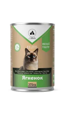 Attila ELITE — Кошачий мясной паштет с ягненком (375 г)