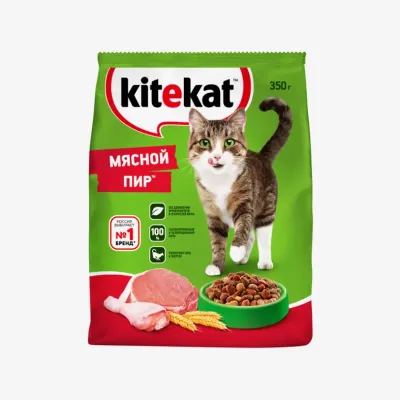 Сухой корм Kitekat мясной пир для кошек, 350 г