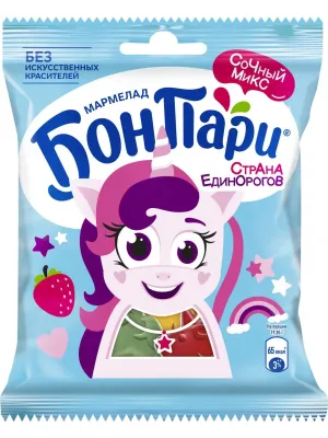 Мармелад Бон Пари Страна Единорогов желейно-фруктовый 100 г