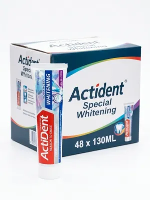 Зубная паста ActiDent Special Whitening Спец. отбеливание, 130 мл (опт, упаковка 48 шт.)