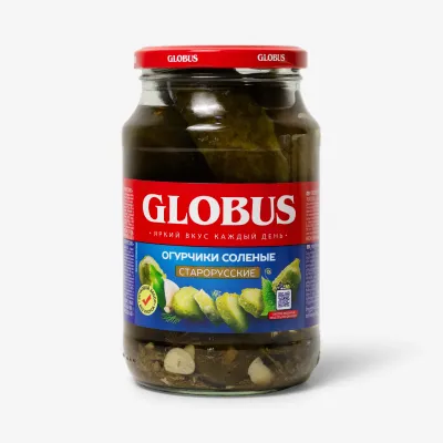 Огурцы Globus соленые, 950 мл