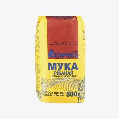 Мука Гарнец Ржаная цельносмолотая 500 г