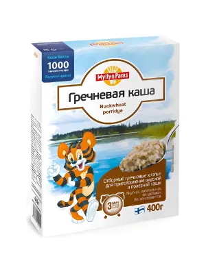 Каша Myllyn Paras Тигренок гречневая быстрого приготовления, 400 г