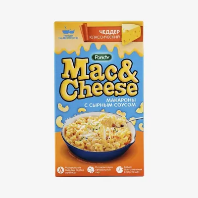 Макаронные изделия Mac&Cheese с сырным соусом чеддер классический, 143 г