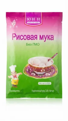Рисовая мука натуральная «ЮН Н» Без ГМО, 500 г