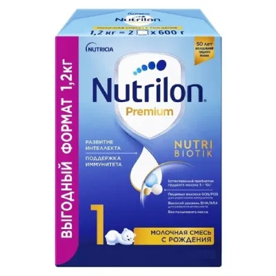 Детская молочная смесь Nutrilak Premium 1, с рождения, 1200 г