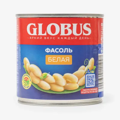 Фасоль Globus белая, 425 мл