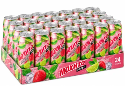 «Мохито Fresh» Клубника и лайм — 24 шт