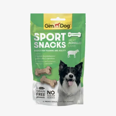 Снеки Gimdog Sport Snacks With Lamb с мясом ягненка для тренировок, 60 г